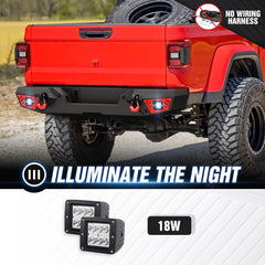 Heavy Duty Replacement Bumpers Compatible with 2020-2025 Jeep Gladiator JT - Yzona