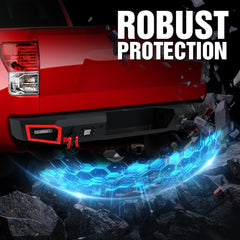 Off-road Rear Step Bumpers Compatible with 2007-2013 Toyota Tundra with Step Plate | Yzona