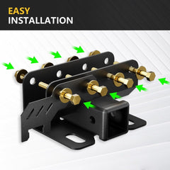 Trailer Hitch Receiver | 21-25 Ford Bronco 2 Door & 4 Door 2 Inch Hitch Receiver with Cover | Yzona