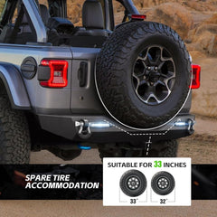 for Front & Rear Jeep JK Steel Bumpers Compatible with 2018-2024 Jeep Wrangler JL JLU Unlimited w/Winch Plate | Yzona