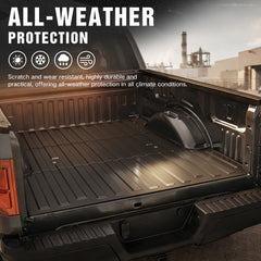 【Yzona】Truck Bed Mat for 2020 2021 2022 2023 2024 2025 2026 Jeep Gladiator JT 5FT Short Bed (60 in), Custom Fit TPE Bed Liner, Heavy Duty All Weather Protection Pickup Liner, Durable Easy to Clean,toolupgrade