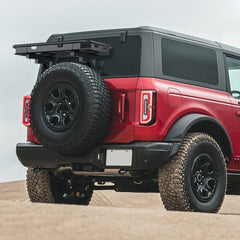 【Yzona】High-Quality OE Bolt-On Tailgate Rear Cargo Basket, Corrosion-Resistant Easy Snap Mounting Spare Tire Rack for 2021-2026 Ford Bronco (2/4 Doors), 350 lbs Capacity Car Organizer Car Supplies Auto Accessory