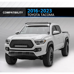 Yzona Carbon Steel Off-Road LED Light Bases Kit - 2PCS CNC-Cut Rustproof Hood Hinge Mounts, Scratch-Resistant, Easy-Install, Waterproof for Toyota Tacoma 2016-2023 Car Exterior Upgrade (No Additional Hardware Included)