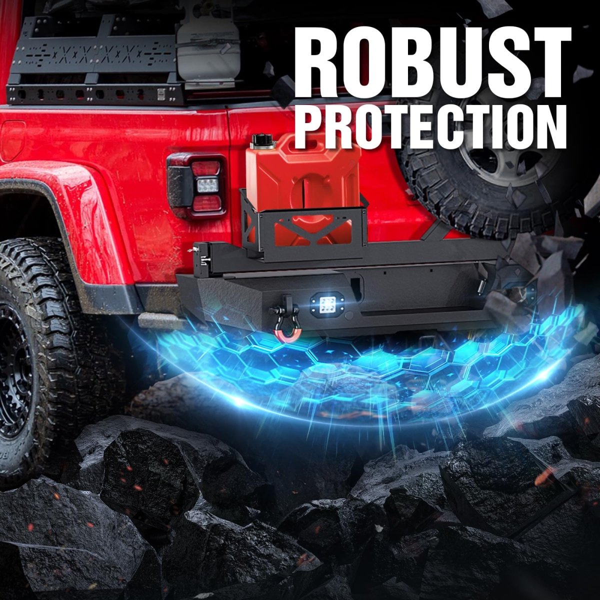 Bumpers Para Carros Compatible with 2020-2025 Jeep Gladiator JT | Yzona