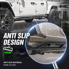 Yzona Truck Single Side Step Compatible with 2020-2025 Jeep Gladiator JT 4 Doors Running Boards