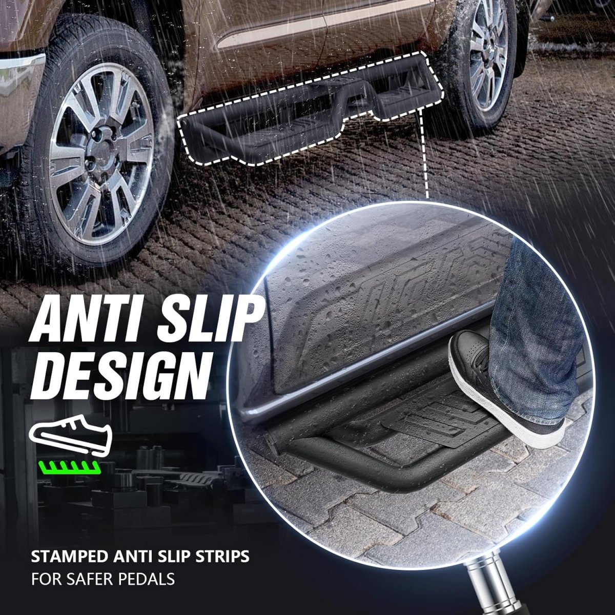 Yzona 2007-2021 Toyota Tundra CrewMax Cab Side Steps