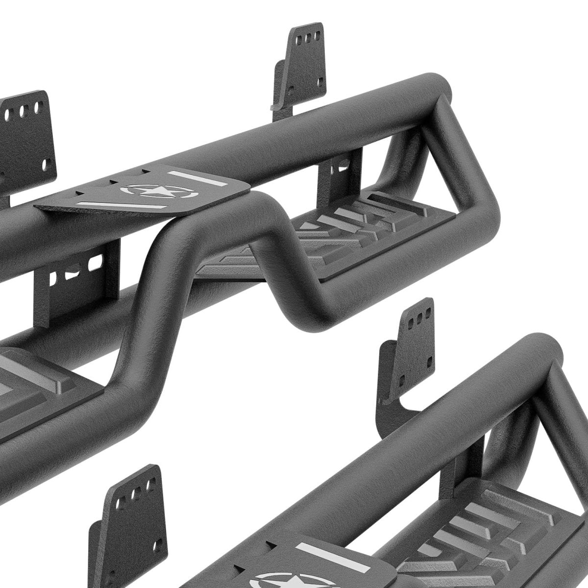 Frame Mount Side Steps Compatible with 2019-2025 Dodge Ram 1500 Quad Cab New Body Double/Extended Cab - Yzona