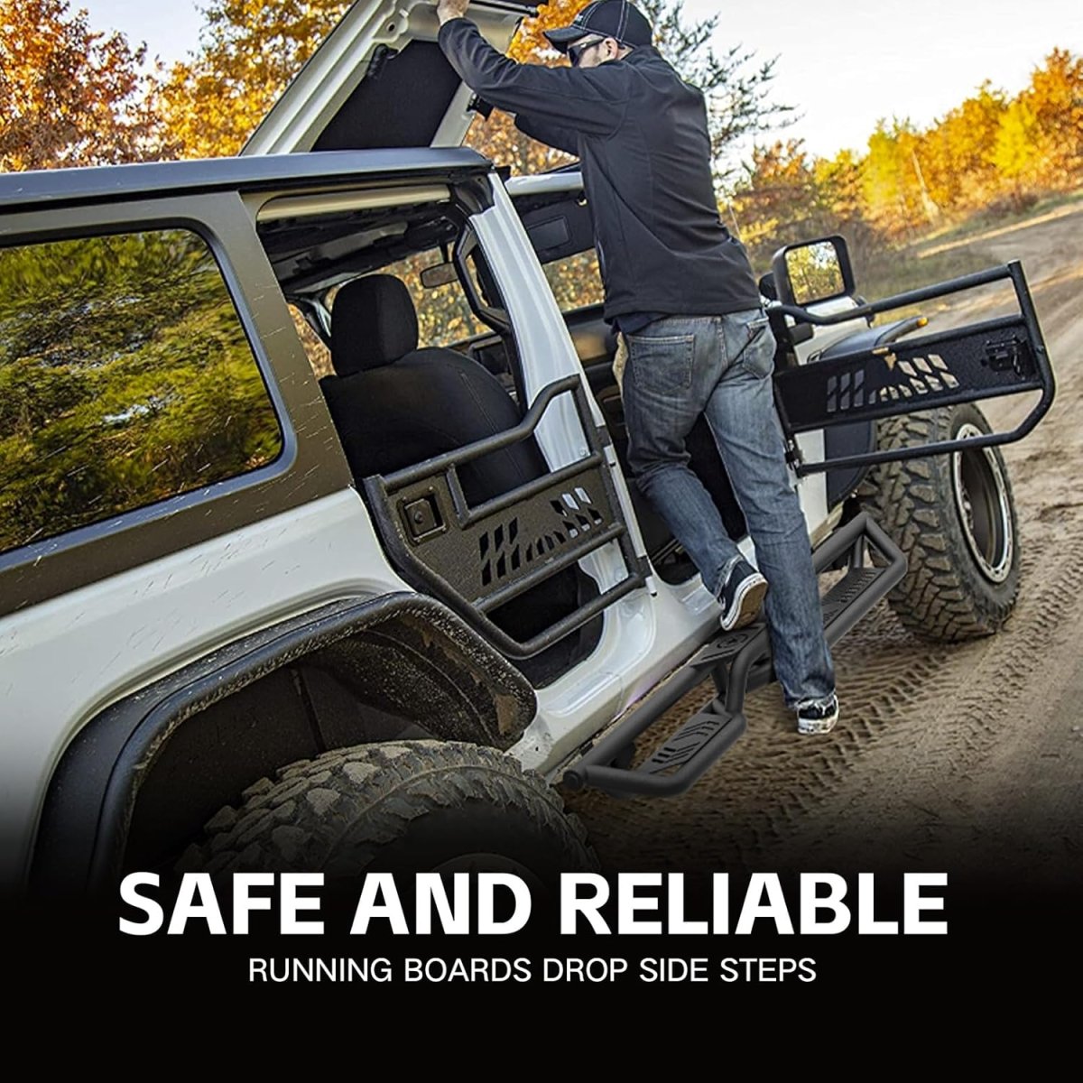 Yzona 2018-2025 Jeep Wrangler JL JLU Side Steps