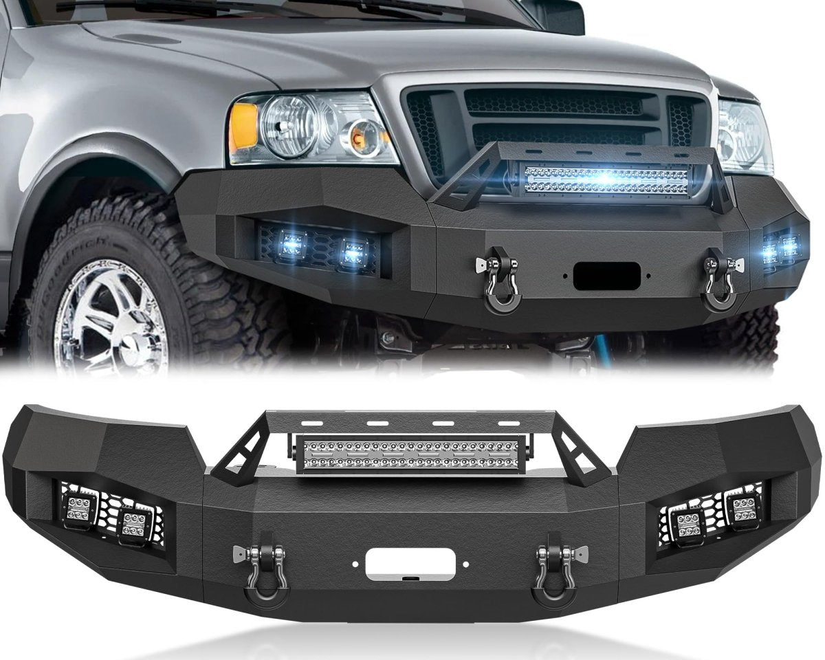 Replacement Front Bumpers Compatible for 2004-2008 Ford F-150 - Yzona