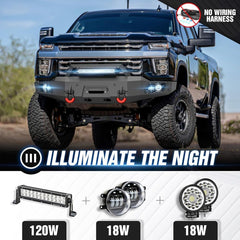 Replacement Truck Bumpers for Silverado Front Bumpers 20-23 Chevy Chevrolet Silverado 2500 3500 HD with Winch Plate| Yzona