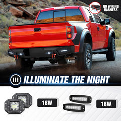 Aftermarket Off-road Bumpers for 2010-2014 Ford F-150 F150 SVT Raptor with 4 x LED Lights | Yzona
