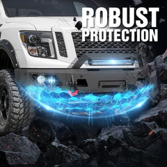 Aftermarket Pickup Truck Bumpers Compatible with 2016-2024 Nissan Titan | Yzona