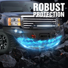 Pickup Off Road Front Bumpers for 2007-2013 GMC Sierra 1500 with Winch Plate | Yzona