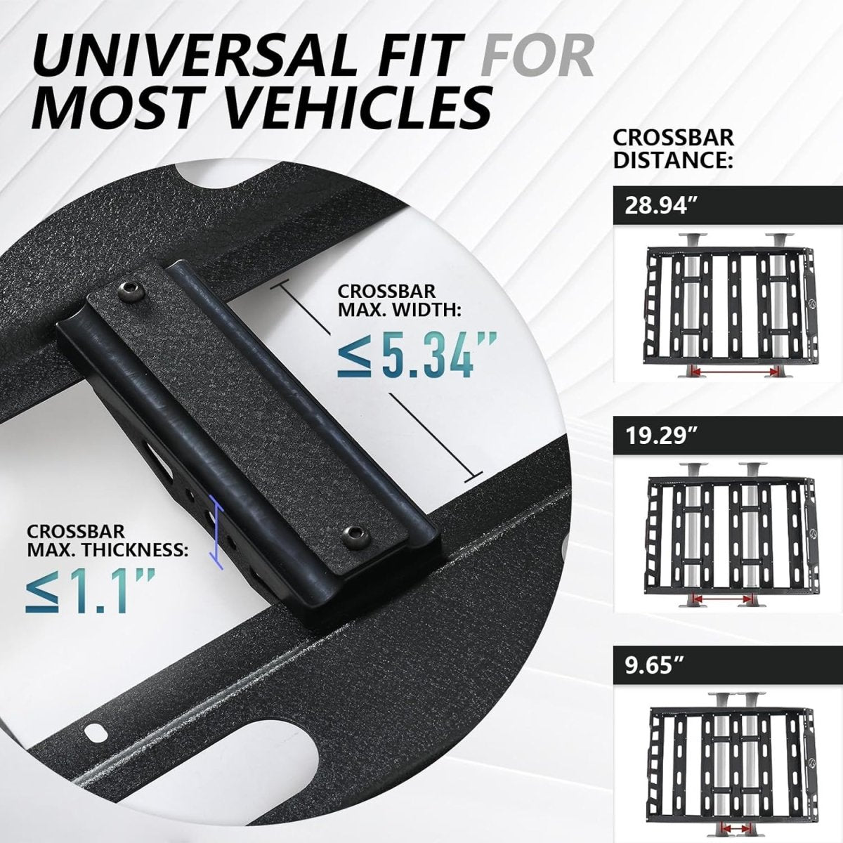55"x41" Roof Racks & Cargo Carriers Basket with 2 Pcs LED Light Bars & Net | Yzona