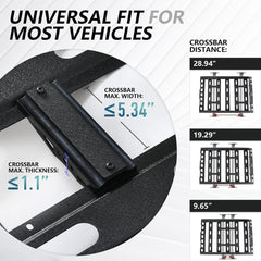 55"x41" Roof Racks & Cargo Carriers Basket with 2 Pcs LED Light Bars & Net | Yzona