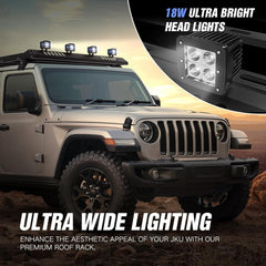 Roof Cargo Carrier Luggage Rack for Jeep Wrangler JK JL Unlimited & Gladiator JT 4 Doors Hardtop(07-24) | Yzona