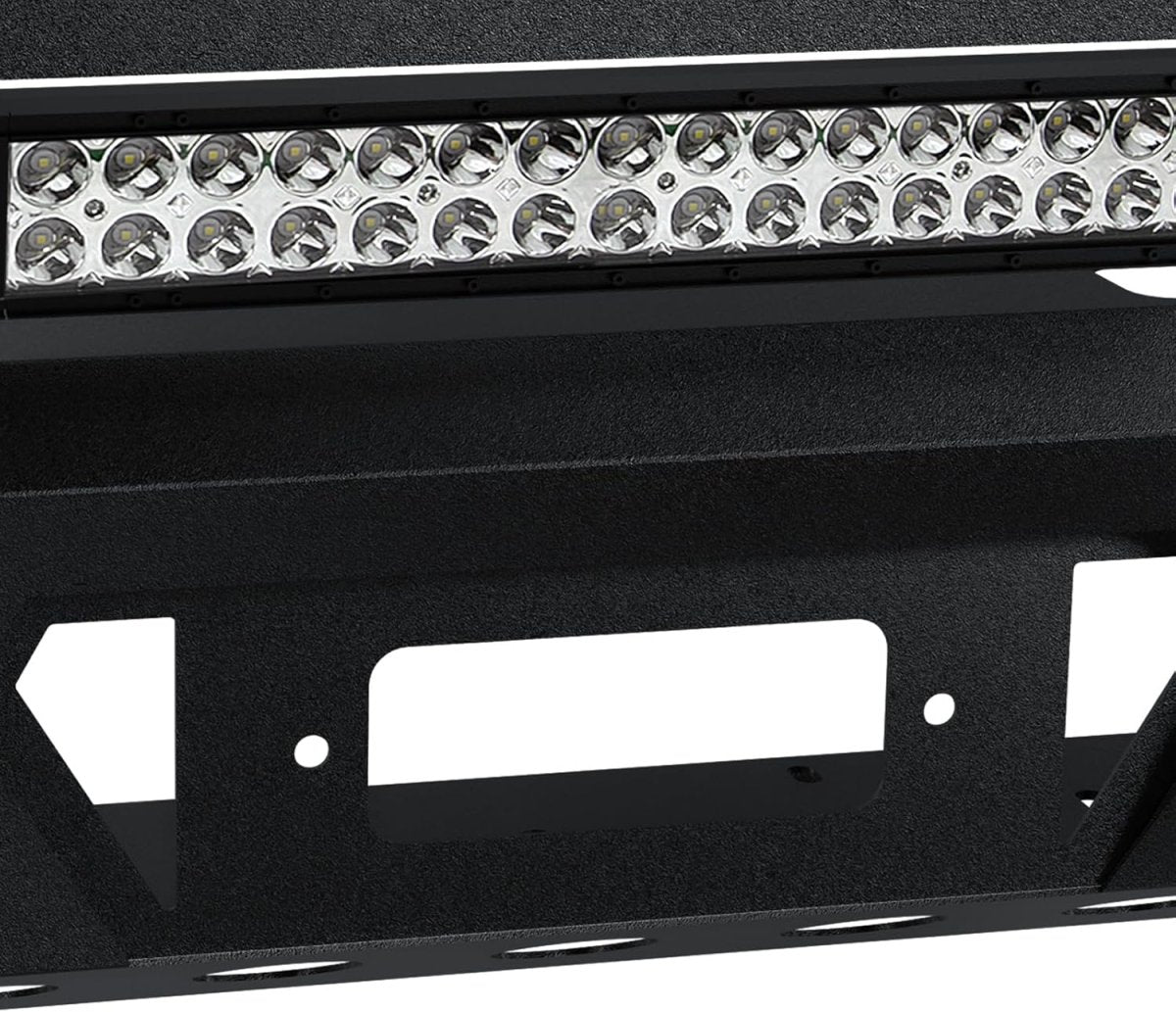 Full Width Replacement Front Bumpers Compatible with 2007-2013 Toyota Tundra Rock Crawler w/5 x LED Lights | Yzona