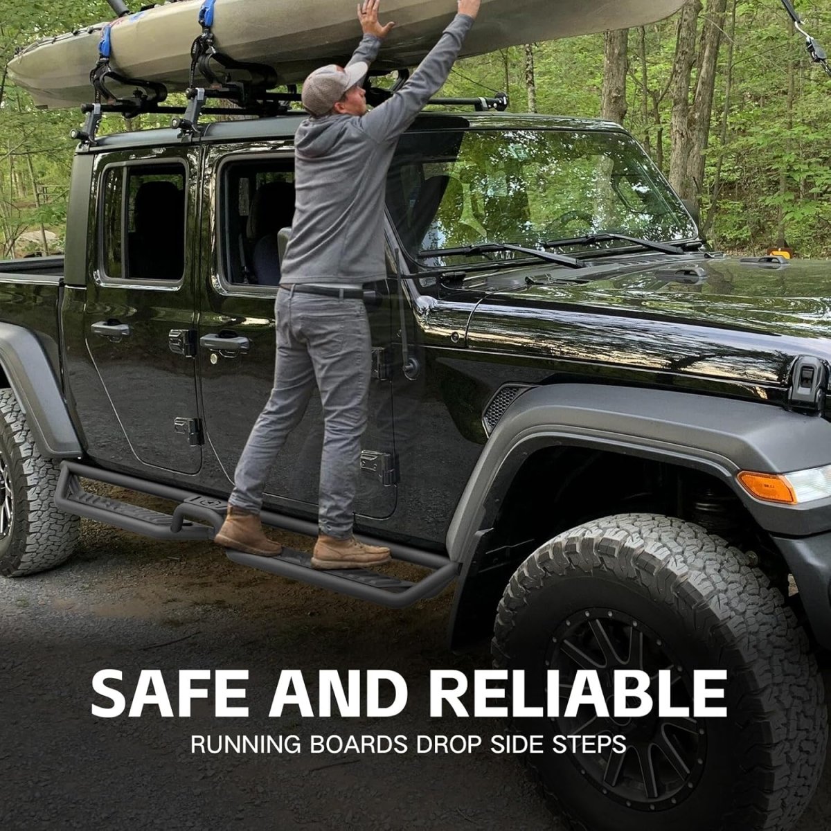 Yzona Running Boards for 2020-2025 Jeep Gladiator JT