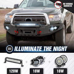 Off Road Replacement Bumpers Compatible with 2007-2013 Toyota Tundra - Yzona