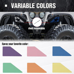 Front Inner Fender Compatible with 2007-2018 Jeep Wrangler JK & JKU Unlimited Sport Sahara Rubicon - Yzona