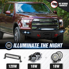 Aftermarket Bumpers for Trucks Compatible with 2015-2017 Ford F150