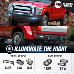 Heavy Duty Truck Front and Rear Bumpers for Ford 2011-2016 3rd Gen F250 F350 F450 | Offroad Aftermarket | Yzona