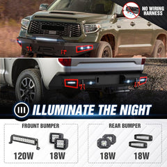Front and Rear Brand Bumpers for 2014-2021 Toyota Tundra with Winch Plate | Yzona