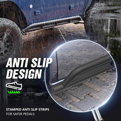 Yzona Truck Side Step Bars Compatible with 2007-2018 Jeep Wrangler JK JKU Unlimited 4 Doors