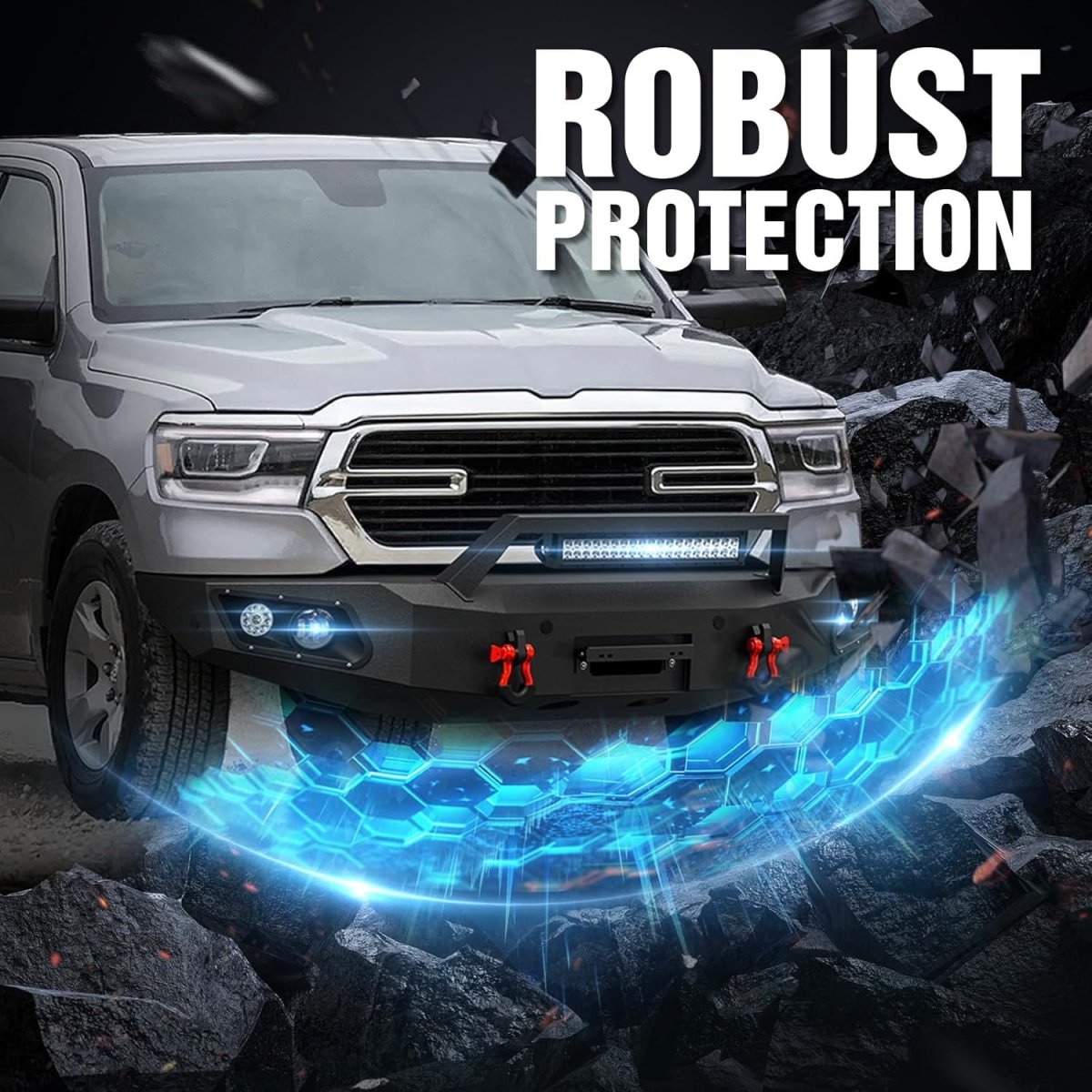 Steel Front Bumpers for 2019-2024 Dodge Ram 1500 | Yzona