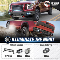 for Nissan Titan Off Road Bumpers Compatible with 2016-2024 Nissan Titan | Yzona