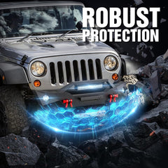 for 2015 Jeep JK Bumpers Compatible with 2007-2018 Jeep Wrangler JK JKU w/Paintable Armor | Yzona