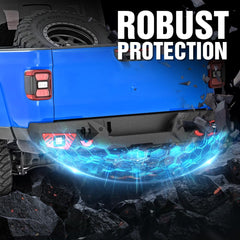 Heavy Duty Replacement Bumpers Compatible with 2020-2025 Jeep Gladiator JT - Yzona