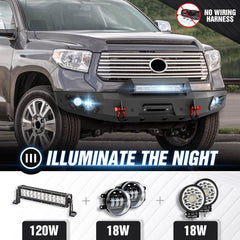 Replacement Bumpers for Cars Compatible with 2014-2021 Toyota Tundra - Yzona