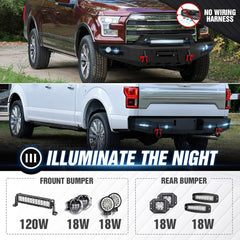 Winch Plate Front & Rear Car Bumpers for Sale 2015-2017 Ford F150(Excluding Raptor and Ecoboost) with Winch Plate | Yzona