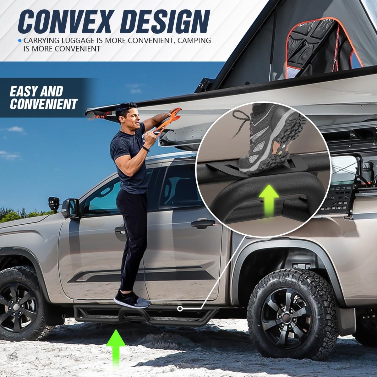 Truck Side Steps Running BoardsCompatible for 2004-2025 Nissan Titan & Nissan Titan XD 2016-2025 Model CrewCab - Yzona