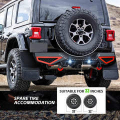 Full Truck Replacement Bumpers Compatible with 2018-2025 Jeep Wrangler JL JLU - Yzona