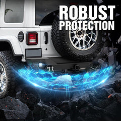 Replacement Bumpers for Trucks Compatible with 2018-2025 Jeep Wrangler JL JLU - Yzona