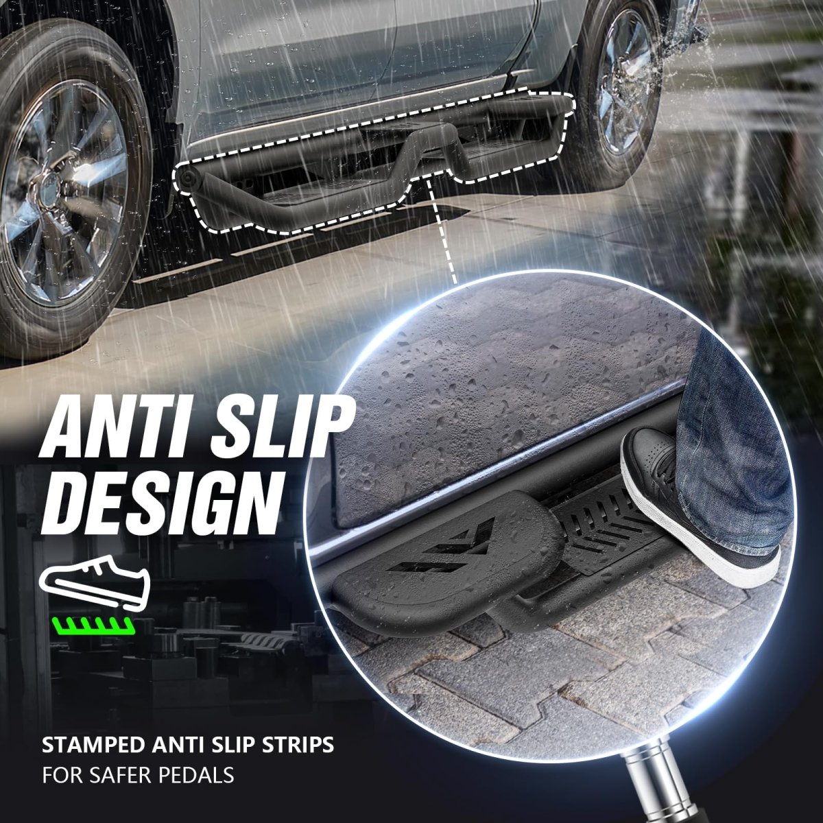 Side Step for 2019-2025 Silverado & Sierra 1500, 2020-2025 Silverado/Sierra 2500 3500HD Extended Cab - Yzona