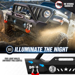 Push Bumpers for Trucks Compatible with 2007-2025 Jeep Wrangler JK JL JKU JLU & Gladiator JT | Yzona