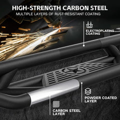 Off-Road Jeep Wrangler Step Running Boards Compatible with JK 2 Doors(07-18) | Yzona