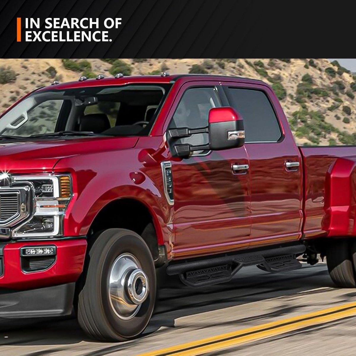 Yzona 2015-2025 Ford F150 & 2017-2025 Ford F250 F350 Super Duty Crew Cab Side Step