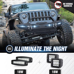 Full Replacement Bumpers Compatible with 2018-2025 Jeep Wrangler JL JLU - Yzona
