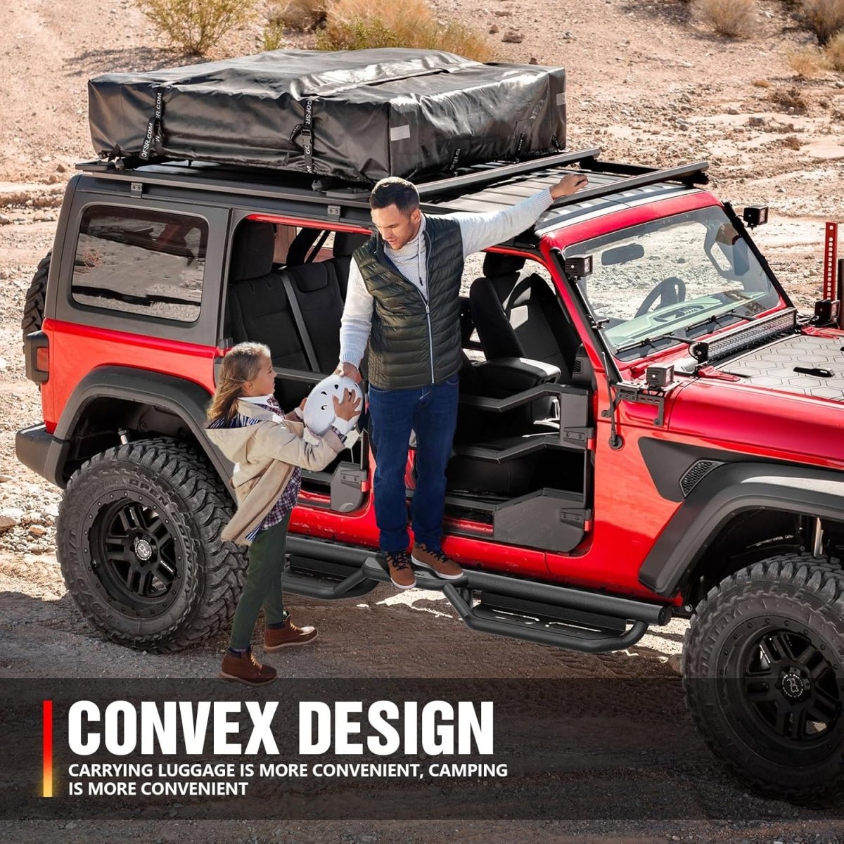 for Jeep Wrangler Running Boards Side Steps Jeep Wrangler JK JKU Unlimited 4 Doors(07-18) | Yzona