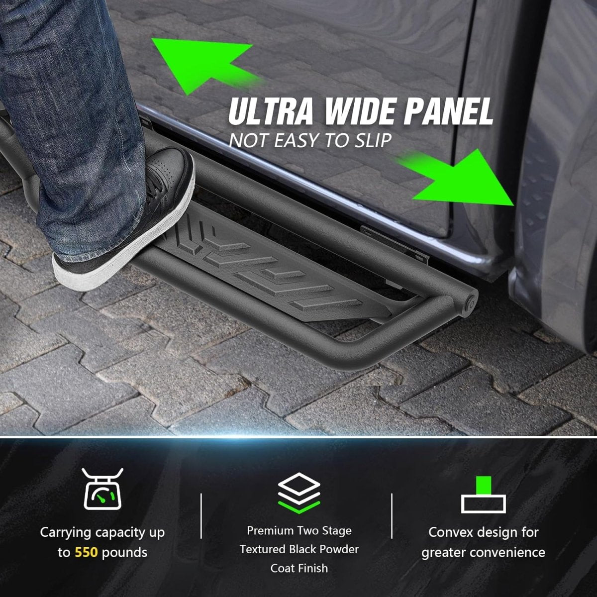 Yzona Running Boards for 2020-2025 Jeep Gladiator JT