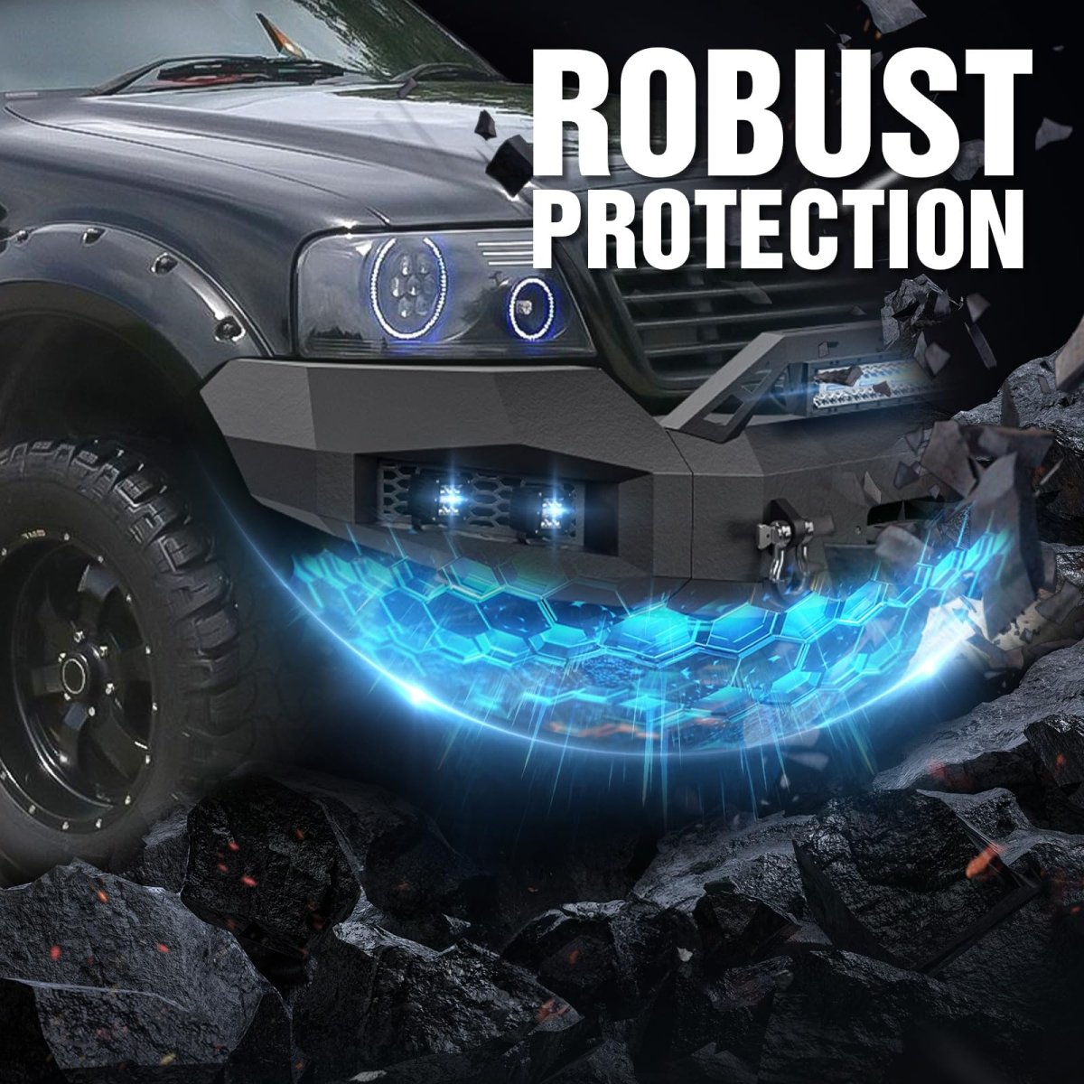 Replacement Front Bumpers Compatible for 2004-2008 Ford F-150 - Yzona