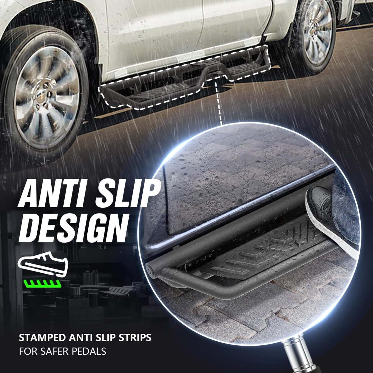 Step Side for Trucks Compatible for 2019-2025 Silverado & Sierra 1500 | 2020-2025 Silverado / Sierra 2500 3500 HD - Yzona