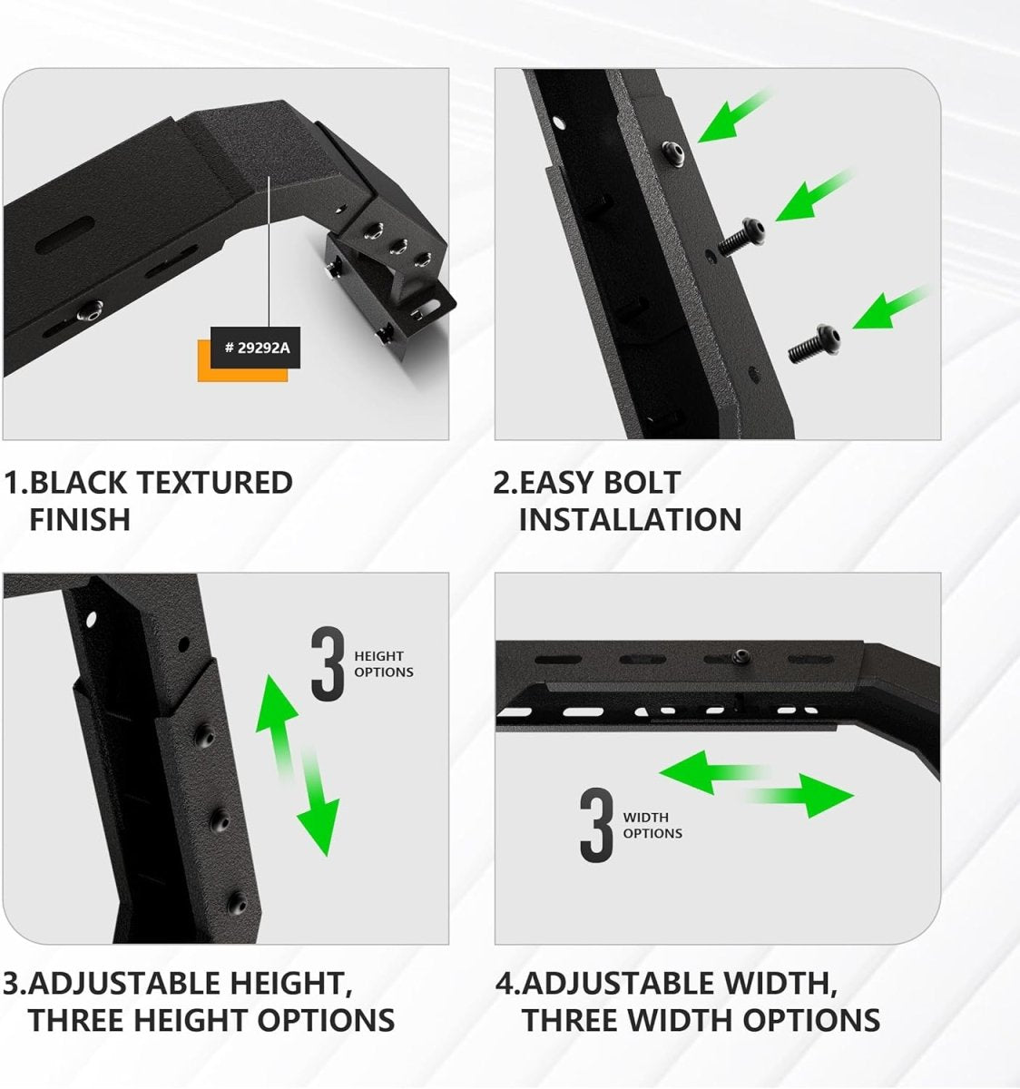 Adjustable Overland Bed Racks for Trucks Compatible with Tacoma F150 F-150 / Ram 1500 / Titan | Yzona
