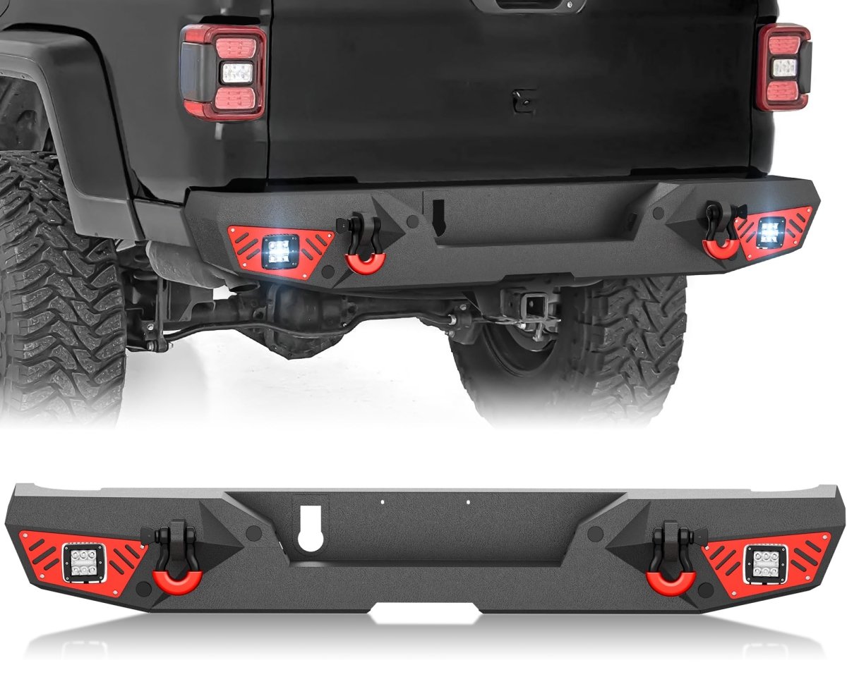 Heavy Duty Replacement Bumpers Compatible with 2020-2025 Jeep Gladiator JT - Yzona