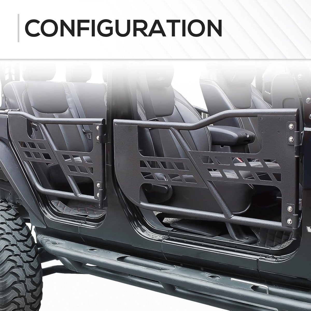 Half Doors Compatible with 2018-2025 Jeep Wrangler JL JLU & Gladiator JT 4-Doors