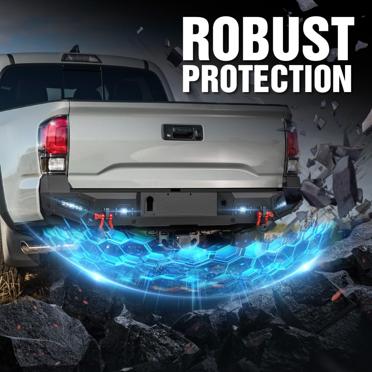 for Toyota Tacoma Aftermarket Bumpers Compatible with 2016-2023 Toyota Tacoma 3rd Gen | Yzona